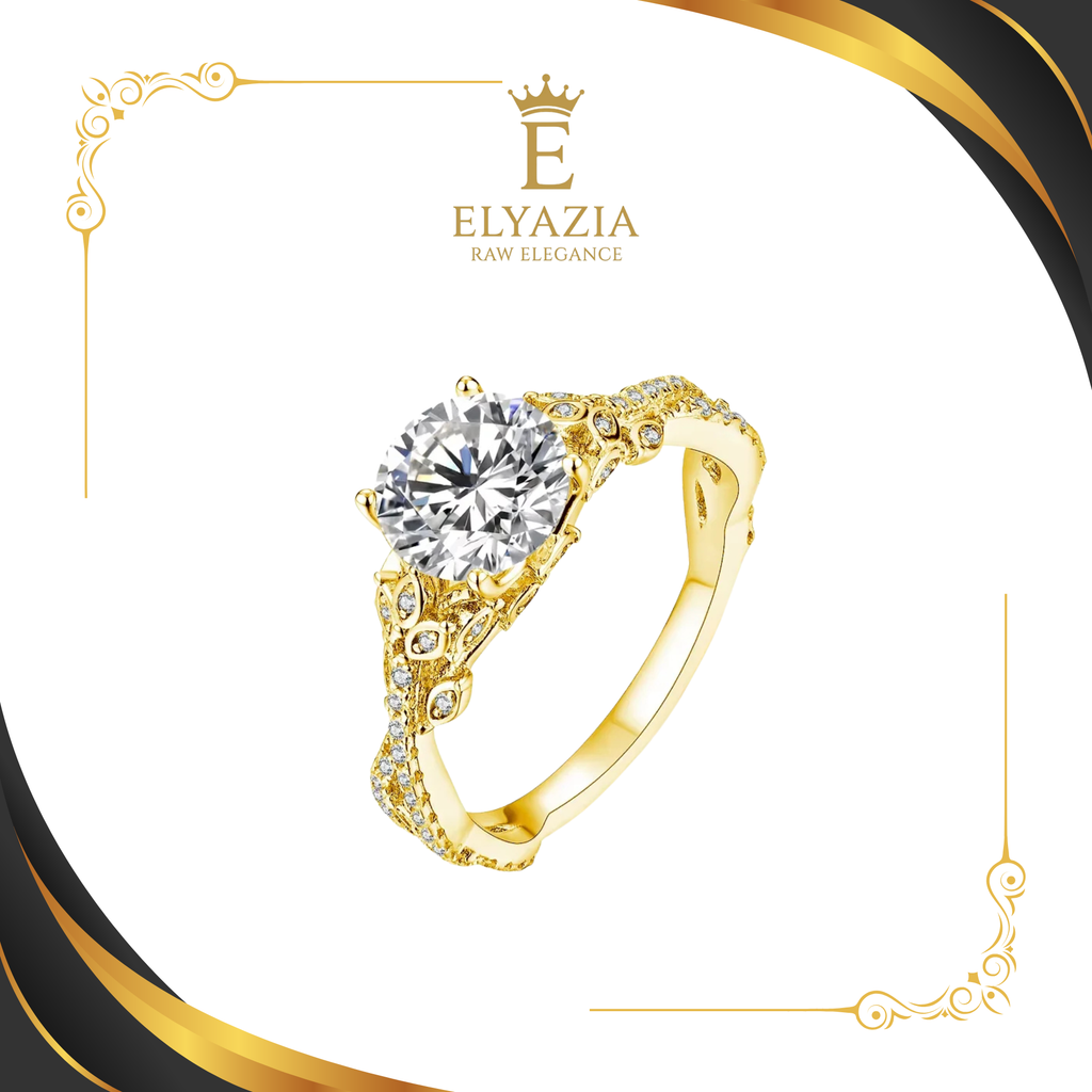 2.0ct Moissanite Solitaire Ring - Solid Gold