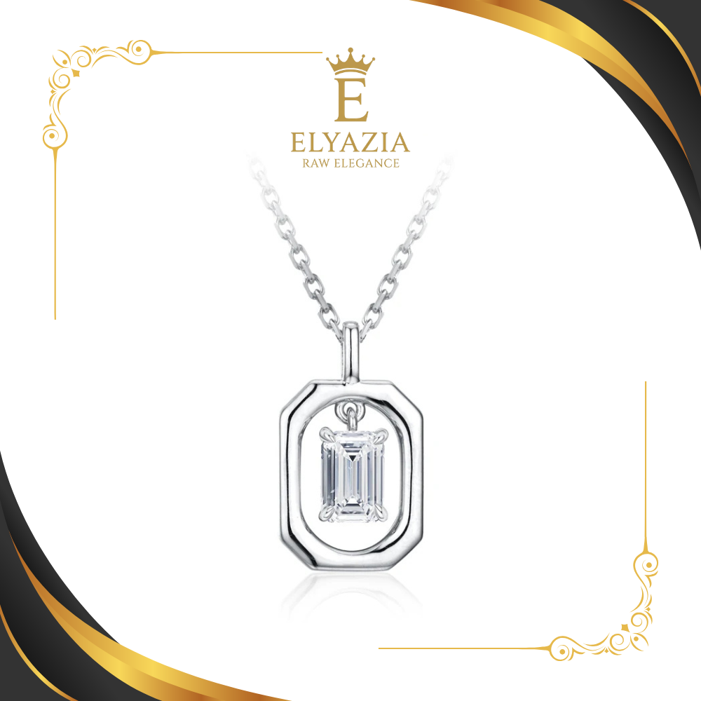 Octagon Moissanite Pendant Necklace | D Color VVS1 | 925 Silver to Solid 18K Gold