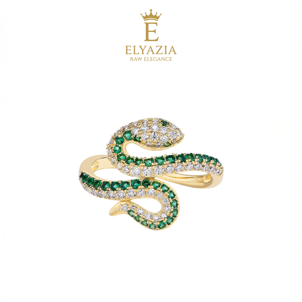 Snake-Shaped Moissanite Ring | D Color VVS1 | 925 Sterling Silver