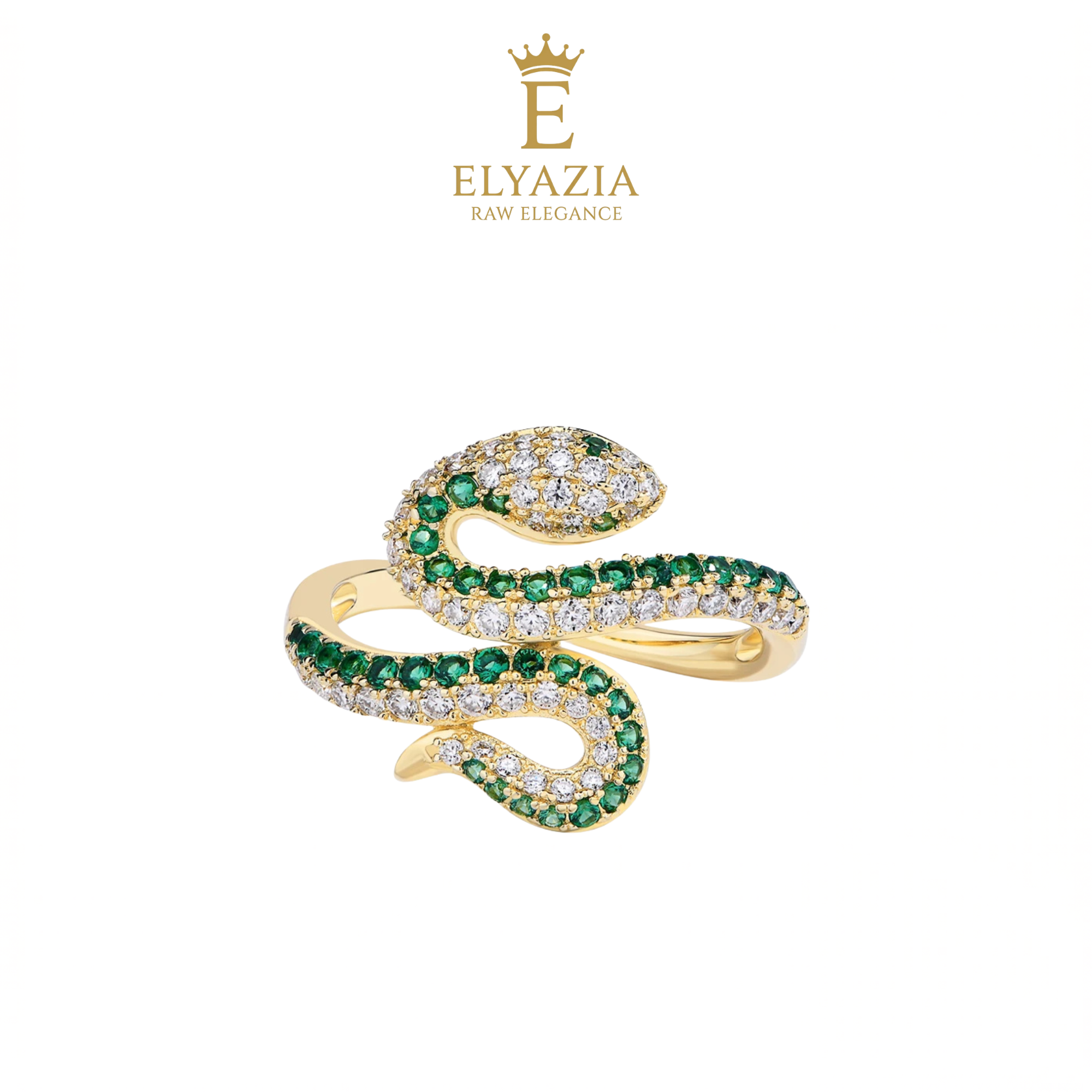 Snake-Shaped Moissanite Ring | D Color VVS1 | 925 Sterling Silver