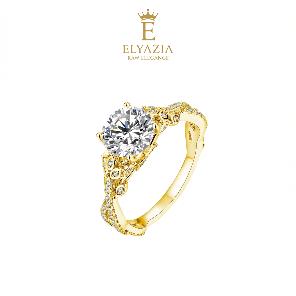 2.0ct Moissanite Solitaire Ring - Solid Gold