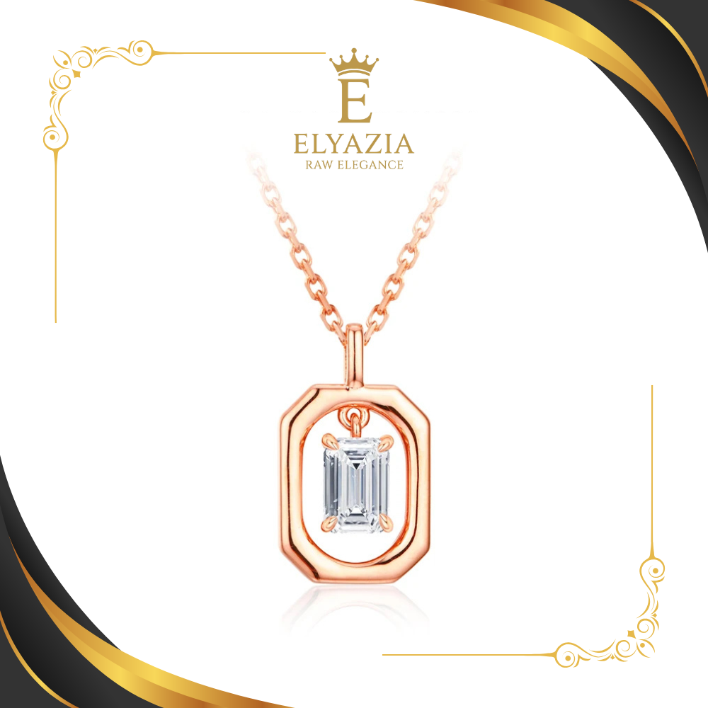 Octagon Moissanite Pendant Necklace | D Color VVS1 | 925 Silver to Solid 18K Gold