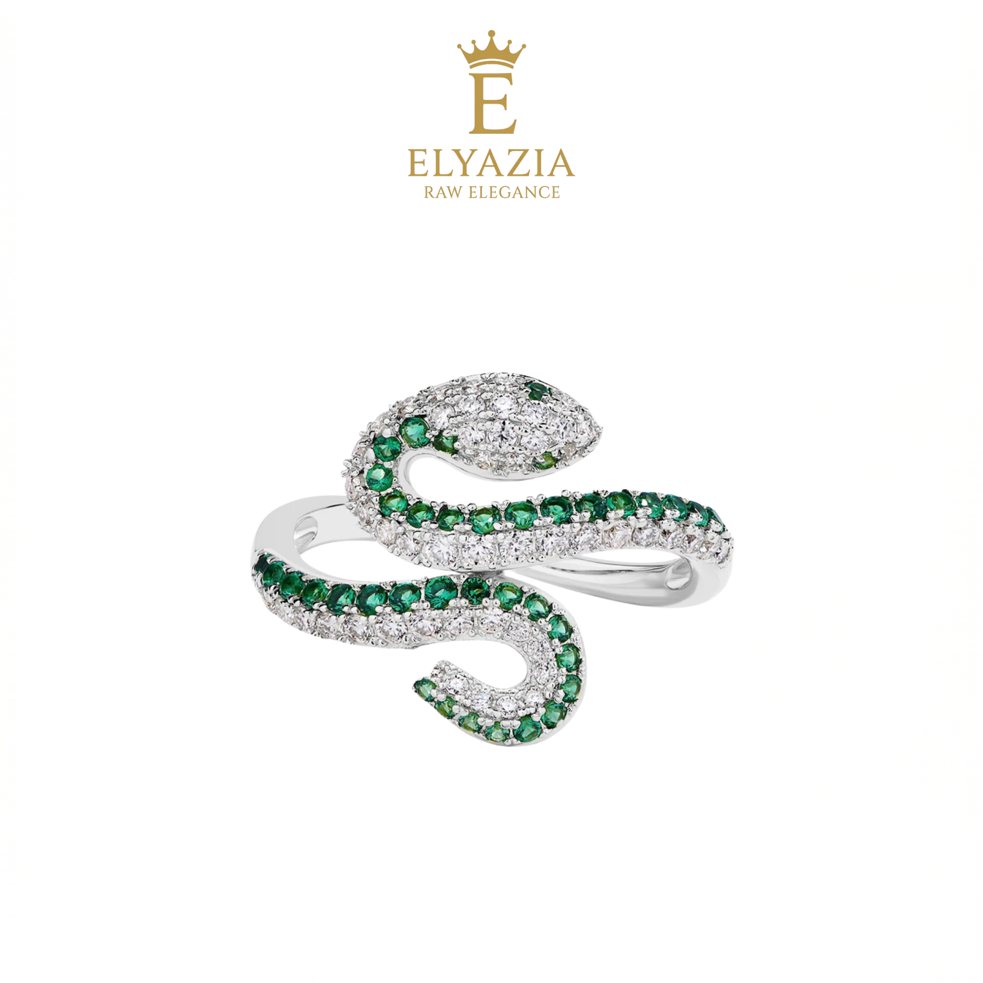 Snake-Shaped Moissanite Ring | D Color VVS1 | 925 Sterling Silver