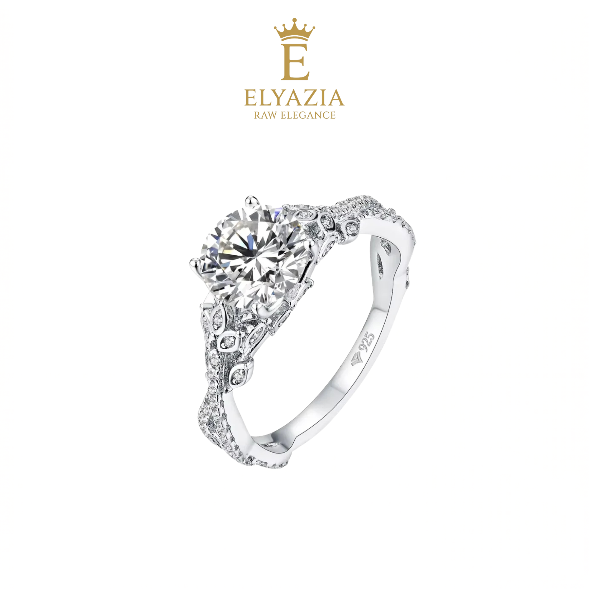 2.0ct Moissanite Solitaire Ring - Solid Gold