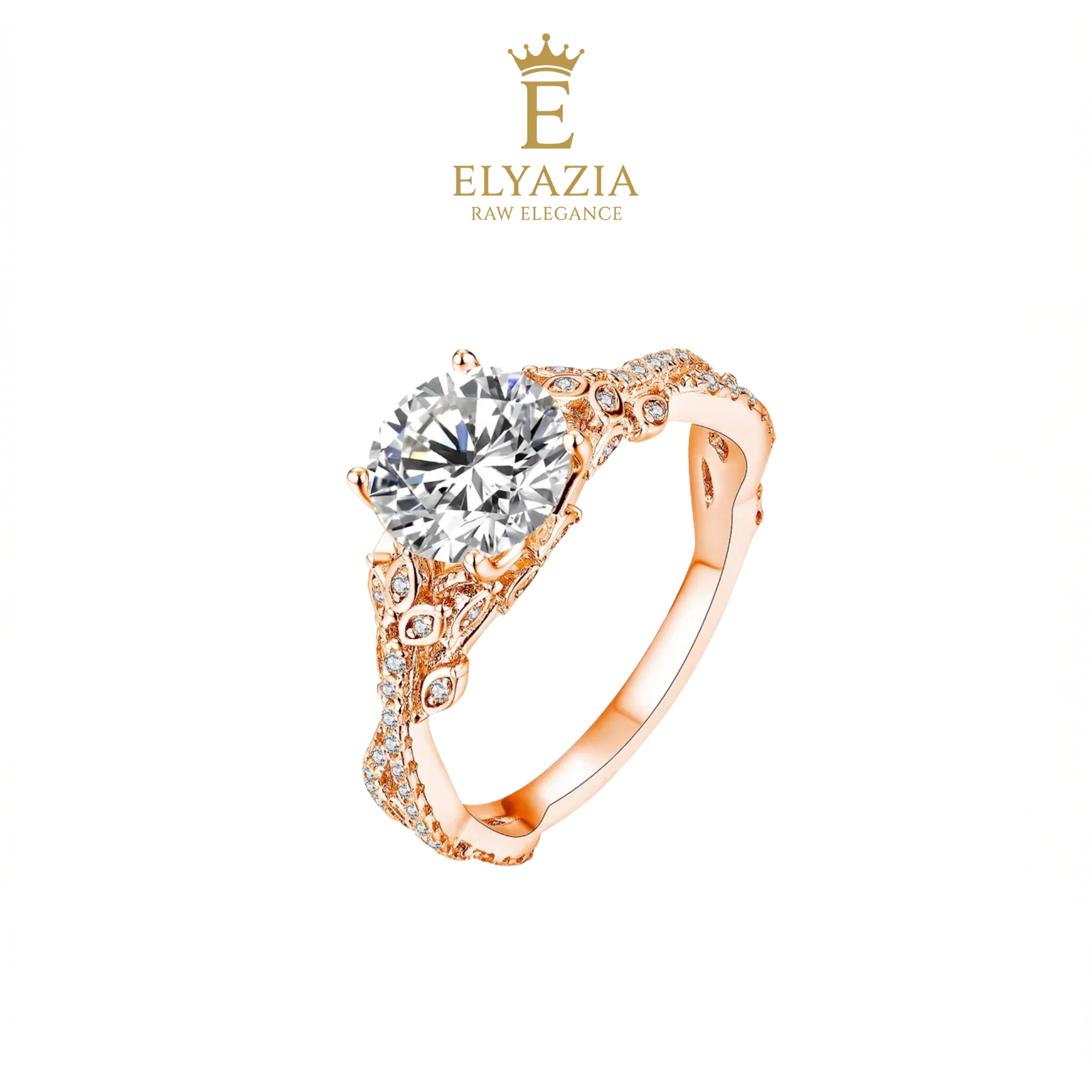 2.0ct Moissanite Solitaire Ring - Solid Gold