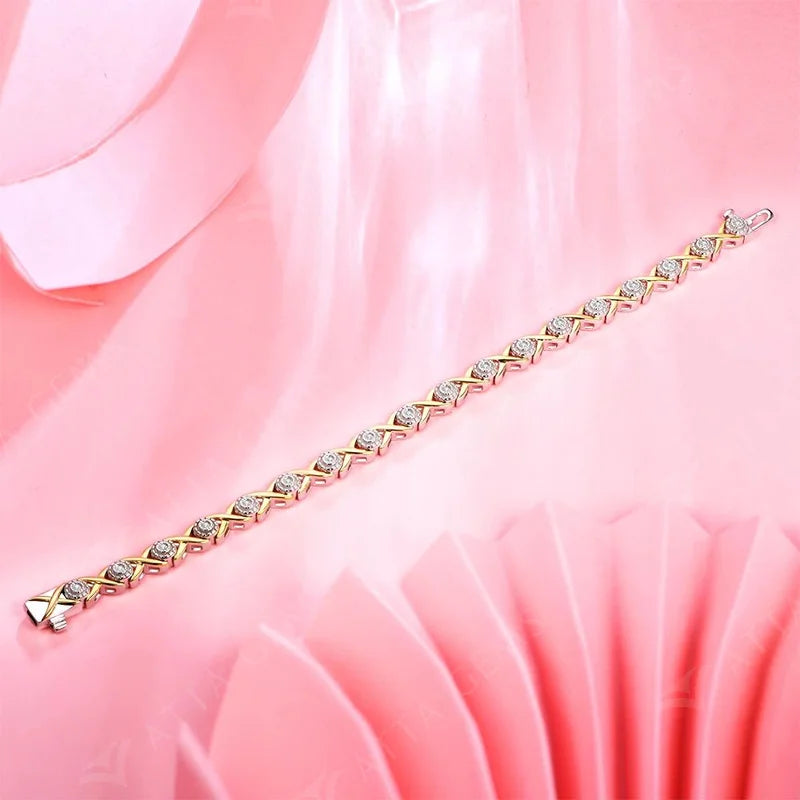 Moissanite Tennis Bracelet - 925 Sterling Silver